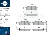 Bremsbelagsatz, Scheibenbremse ROTINGER RT 2PD33130