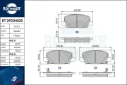 Bremsbelagsatz, Scheibenbremse Vorderachse ROTINGER RT 2PD34820
