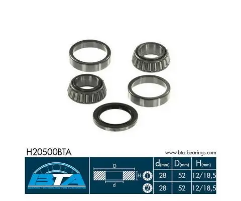Radlagersatz Hinterachse beidseitig BTA H20500BTA Bild Radlagersatz Hinterachse beidseitig BTA H20500BTA