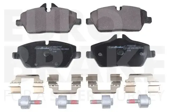 Bremsbelagsatz, Scheibenbremse Vorderachse EUROBRAKE 5502221587 Bild Bremsbelagsatz, Scheibenbremse Vorderachse EUROBRAKE 5502221587
