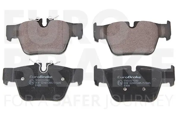Bremsbelagsatz, Scheibenbremse Hinterachse EUROBRAKE 5502221592