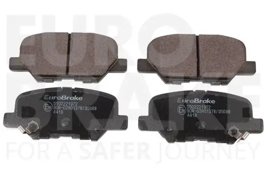 Bremsbelagsatz, Scheibenbremse Hinterachse EUROBRAKE 5502221972 Bild Bremsbelagsatz, Scheibenbremse Hinterachse EUROBRAKE 5502221972