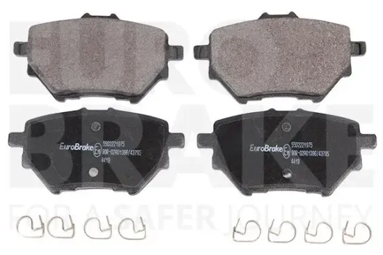 Bremsbelagsatz, Scheibenbremse Hinterachse EUROBRAKE 5502221975 Bild Bremsbelagsatz, Scheibenbremse Hinterachse EUROBRAKE 5502221975