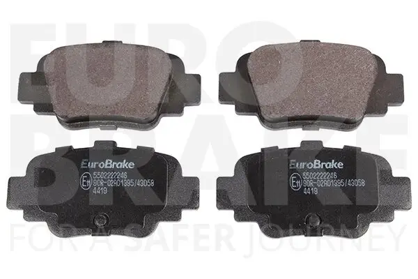 Bremsbelagsatz, Scheibenbremse Hinterachse EUROBRAKE 5502222246