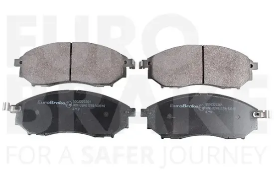 Bremsbelagsatz, Scheibenbremse Vorderachse EUROBRAKE 5502222261 Bild Bremsbelagsatz, Scheibenbremse Vorderachse EUROBRAKE 5502222261