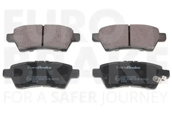 Bremsbelagsatz, Scheibenbremse Hinterachse EUROBRAKE 5502222265 Bild Bremsbelagsatz, Scheibenbremse Hinterachse EUROBRAKE 5502222265