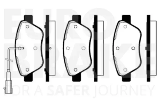 Bremsbelagsatz, Scheibenbremse EUROBRAKE 5502223325 Bild Bremsbelagsatz, Scheibenbremse EUROBRAKE 5502223325