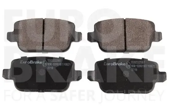 Bremsbelagsatz, Scheibenbremse Hinterachse EUROBRAKE 5502222567 Bild Bremsbelagsatz, Scheibenbremse Hinterachse EUROBRAKE 5502222567