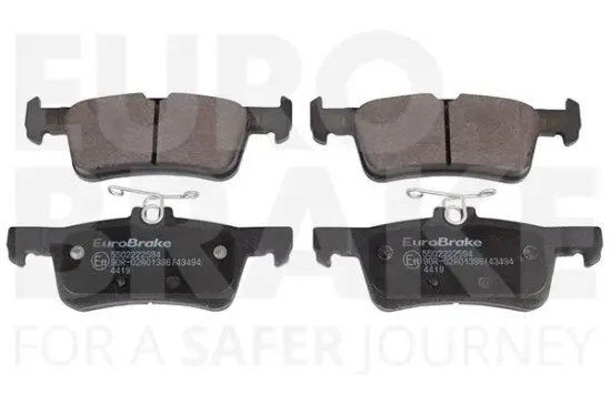 Bremsbelagsatz, Scheibenbremse Hinterachse EUROBRAKE 5502222594 Bild Bremsbelagsatz, Scheibenbremse Hinterachse EUROBRAKE 5502222594