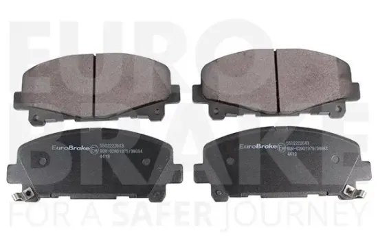 Bremsbelagsatz, Scheibenbremse Vorderachse EUROBRAKE 5502223507 Bild Bremsbelagsatz, Scheibenbremse Vorderachse EUROBRAKE 5502223507