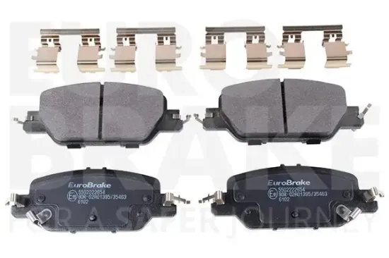 Bremsbelagsatz, Scheibenbremse Hinterachse EUROBRAKE 5502222654 Bild Bremsbelagsatz, Scheibenbremse Hinterachse EUROBRAKE 5502222654