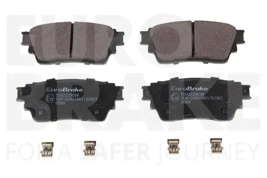 Bremsbelagsatz, Scheibenbremse Hinterachse EUROBRAKE 5502223038 Bild Bremsbelagsatz, Scheibenbremse Hinterachse EUROBRAKE 5502223038