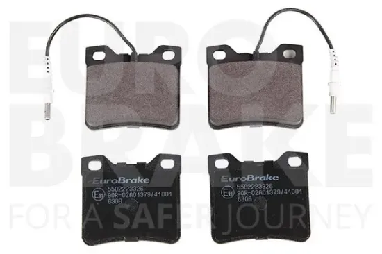 Bremsbelagsatz, Scheibenbremse Hinterachse EUROBRAKE 5502223326 Bild Bremsbelagsatz, Scheibenbremse Hinterachse EUROBRAKE 5502223326