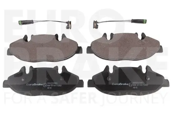 Bremsbelagsatz, Scheibenbremse Vorderachse EUROBRAKE 5502223351 Bild Bremsbelagsatz, Scheibenbremse Vorderachse EUROBRAKE 5502223351