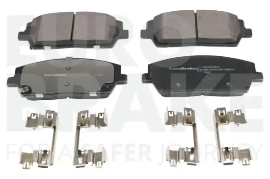 Bremsbelagsatz, Scheibenbremse Vorderachse EUROBRAKE 5502223537 Bild Bremsbelagsatz, Scheibenbremse Vorderachse EUROBRAKE 5502223537
