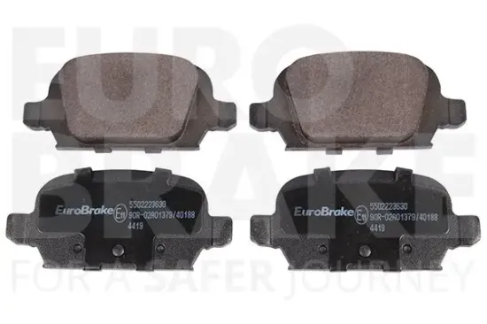 Bremsbelagsatz, Scheibenbremse Hinterachse EUROBRAKE 5502223630 Bild Bremsbelagsatz, Scheibenbremse Hinterachse EUROBRAKE 5502223630