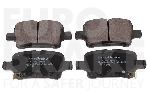 Bremsbelagsatz, Scheibenbremse Hinterachse EUROBRAKE 5502223654