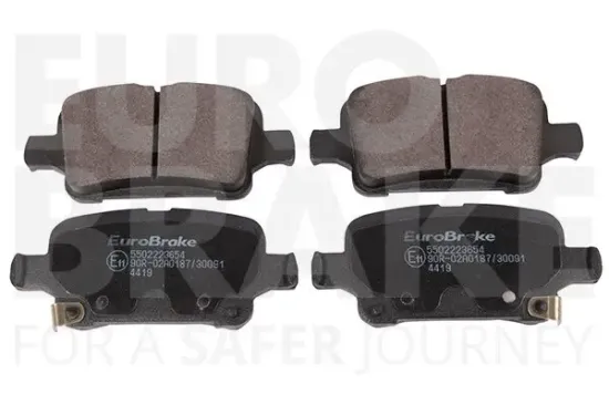 Bremsbelagsatz, Scheibenbremse Hinterachse EUROBRAKE 5502223654 Bild Bremsbelagsatz, Scheibenbremse Hinterachse EUROBRAKE 5502223654
