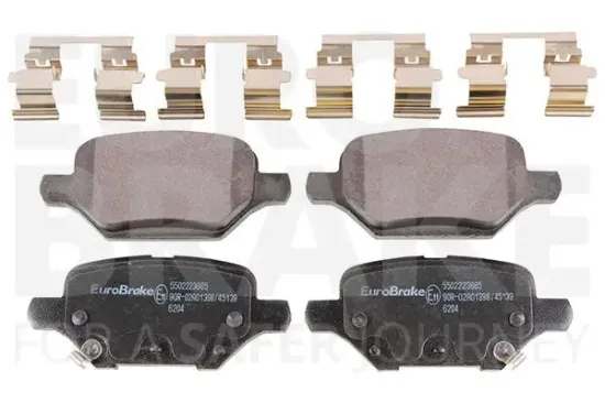 Bremsbelagsatz, Scheibenbremse Hinterachse EUROBRAKE 5502223665 Bild Bremsbelagsatz, Scheibenbremse Hinterachse EUROBRAKE 5502223665