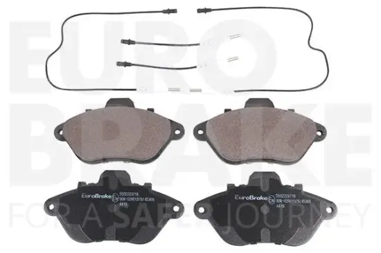 Bremsbelagsatz, Scheibenbremse Vorderachse EUROBRAKE 5502223718 Bild Bremsbelagsatz, Scheibenbremse Vorderachse EUROBRAKE 5502223718