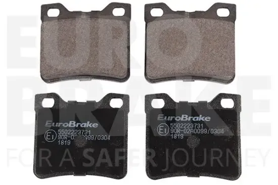 Bremsbelagsatz, Scheibenbremse Hinterachse EUROBRAKE 5502223731 Bild Bremsbelagsatz, Scheibenbremse Hinterachse EUROBRAKE 5502223731