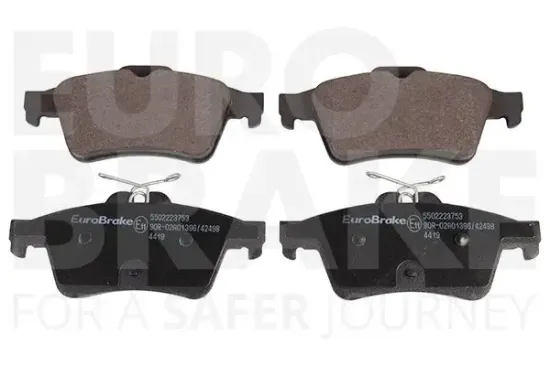 Bremsbelagsatz, Scheibenbremse Hinterachse EUROBRAKE 5502223753 Bild Bremsbelagsatz, Scheibenbremse Hinterachse EUROBRAKE 5502223753