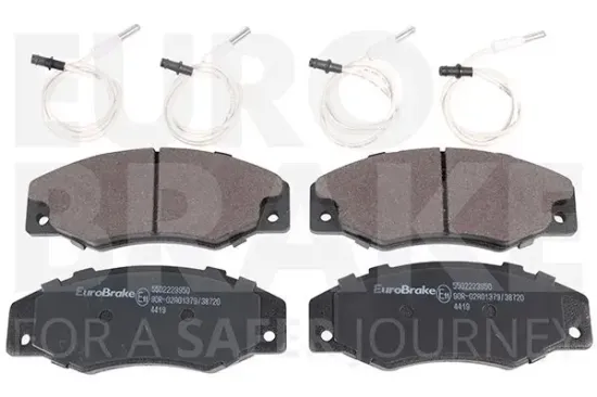 Bremsbelagsatz, Scheibenbremse Vorderachse EUROBRAKE 5502223950 Bild Bremsbelagsatz, Scheibenbremse Vorderachse EUROBRAKE 5502223950