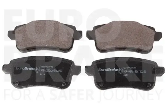 Bremsbelagsatz, Scheibenbremse Hinterachse EUROBRAKE 5502223976 Bild Bremsbelagsatz, Scheibenbremse Hinterachse EUROBRAKE 5502223976