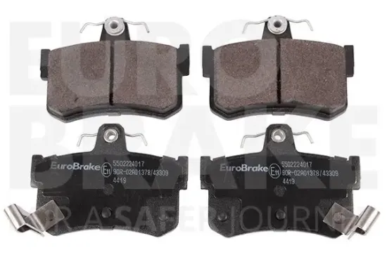 Bremsbelagsatz, Scheibenbremse Hinterachse EUROBRAKE 5502224017 Bild Bremsbelagsatz, Scheibenbremse Hinterachse EUROBRAKE 5502224017