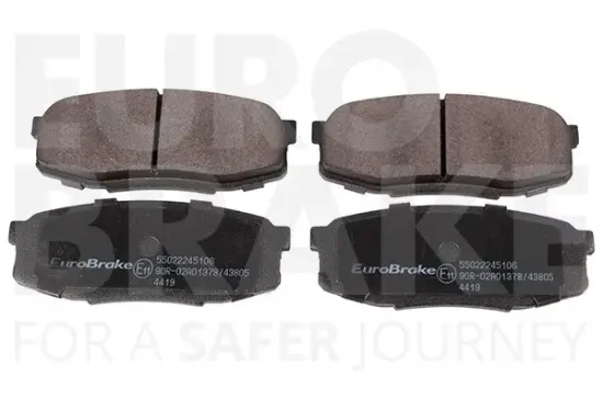 Bremsbelagsatz, Scheibenbremse Hinterachse EUROBRAKE 55022245106 Bild Bremsbelagsatz, Scheibenbremse Hinterachse EUROBRAKE 55022245106