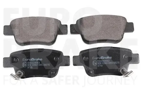 Bremsbelagsatz, Scheibenbremse Hinterachse EUROBRAKE 5502224563 Bild Bremsbelagsatz, Scheibenbremse Hinterachse EUROBRAKE 5502224563