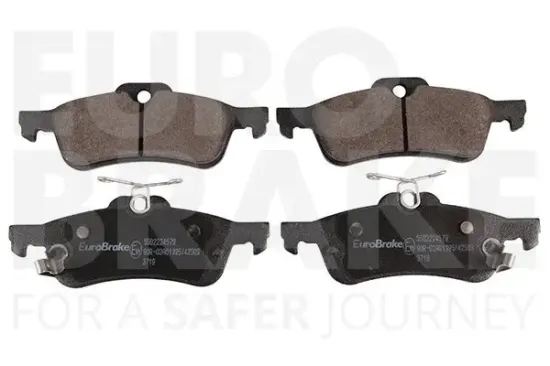 Bremsbelagsatz, Scheibenbremse Hinterachse EUROBRAKE 5502224579 Bild Bremsbelagsatz, Scheibenbremse Hinterachse EUROBRAKE 5502224579