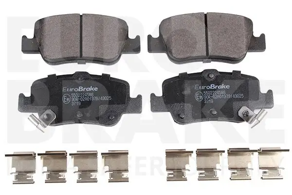 Bremsbelagsatz, Scheibenbremse Hinterachse EUROBRAKE 5502224586