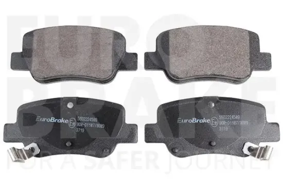 Bremsbelagsatz, Scheibenbremse Hinterachse EUROBRAKE 5502224589 Bild Bremsbelagsatz, Scheibenbremse Hinterachse EUROBRAKE 5502224589