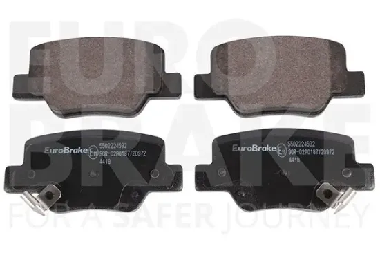 Bremsbelagsatz, Scheibenbremse Hinterachse EUROBRAKE 5502224592 Bild Bremsbelagsatz, Scheibenbremse Hinterachse EUROBRAKE 5502224592
