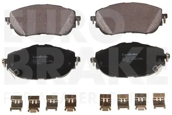 Bremsbelagsatz, Scheibenbremse Vorderachse EUROBRAKE 5502224599 Bild Bremsbelagsatz, Scheibenbremse Vorderachse EUROBRAKE 5502224599