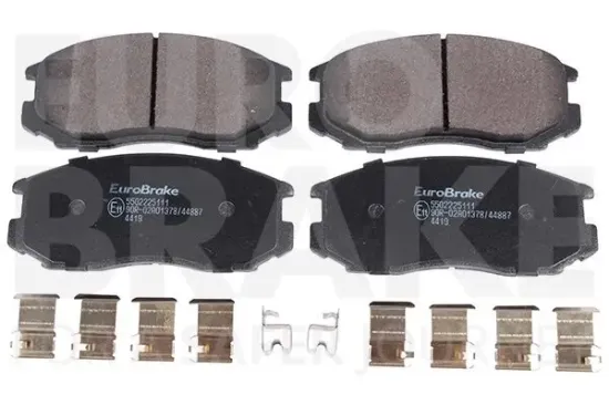 Bremsbelagsatz, Scheibenbremse Vorderachse EUROBRAKE 5502225111 Bild Bremsbelagsatz, Scheibenbremse Vorderachse EUROBRAKE 5502225111