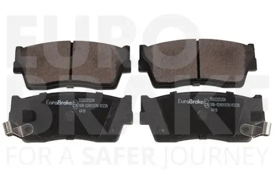 Bremsbelagsatz, Scheibenbremse Vorderachse EUROBRAKE 5502225204 Bild Bremsbelagsatz, Scheibenbremse Vorderachse EUROBRAKE 5502225204