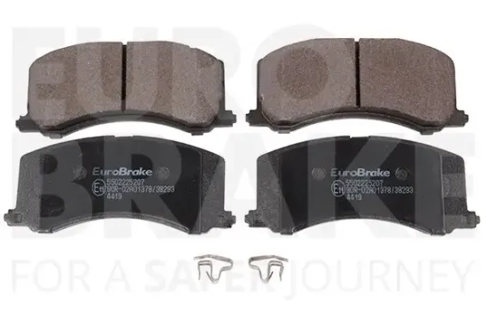 Bremsbelagsatz, Scheibenbremse Vorderachse EUROBRAKE 5502225207 Bild Bremsbelagsatz, Scheibenbremse Vorderachse EUROBRAKE 5502225207