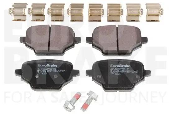 Bremsbelagsatz, Scheibenbremse Hinterachse EUROBRAKE 55022299105 Bild Bremsbelagsatz, Scheibenbremse Hinterachse EUROBRAKE 55022299105