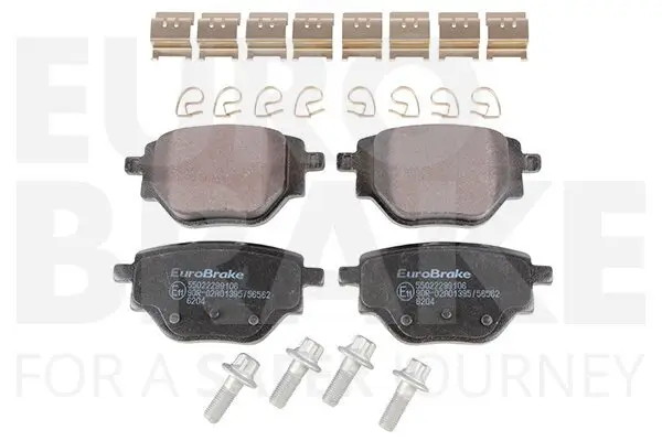 Bremsbelagsatz, Scheibenbremse Hinterachse EUROBRAKE 55022299106