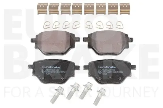 Bremsbelagsatz, Scheibenbremse Hinterachse EUROBRAKE 55022299106 Bild Bremsbelagsatz, Scheibenbremse Hinterachse EUROBRAKE 55022299106