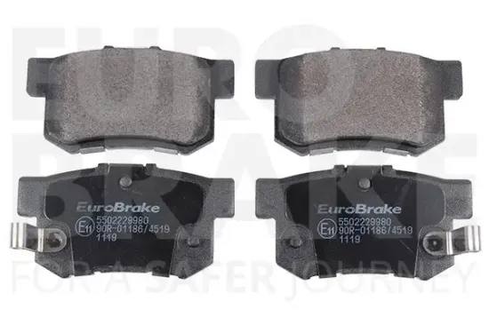 Bremsbelagsatz, Scheibenbremse Hinterachse EUROBRAKE 5502229980 Bild Bremsbelagsatz, Scheibenbremse Hinterachse EUROBRAKE 5502229980