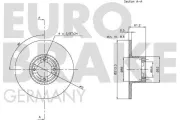 Bremsscheibe Hinterachse EUROBRAKE 5815201565