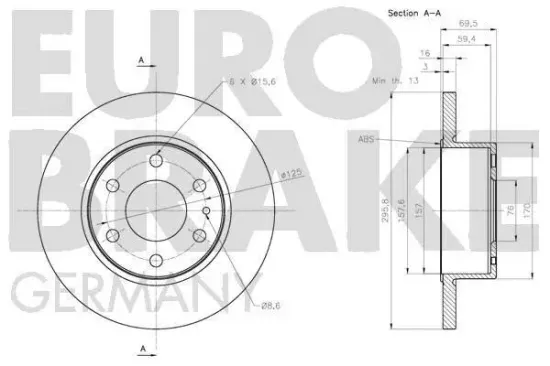 Bremsscheibe EUROBRAKE 5815202359 Bild Bremsscheibe EUROBRAKE 5815202359