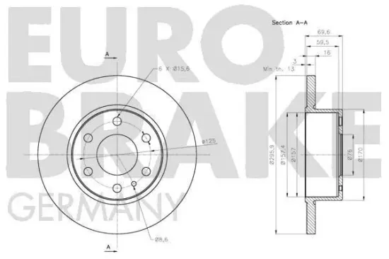 Bremsscheibe EUROBRAKE 5815202360 Bild Bremsscheibe EUROBRAKE 5815202360