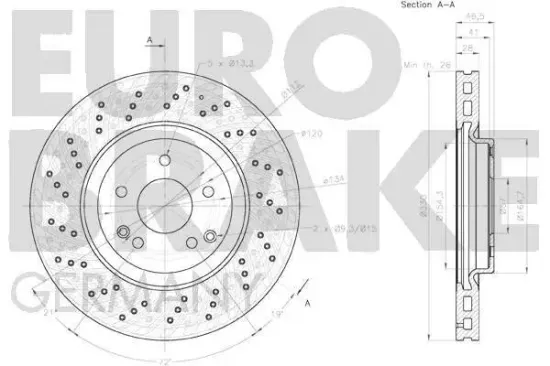 Bremsscheibe EUROBRAKE 58152033117 Bild Bremsscheibe EUROBRAKE 58152033117