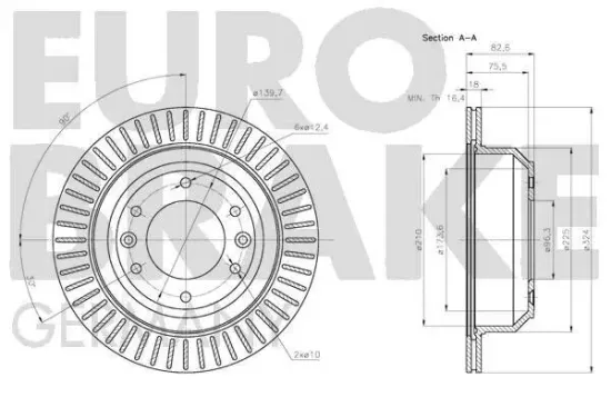 Bremsscheibe EUROBRAKE 5815203437 Bild Bremsscheibe EUROBRAKE 5815203437