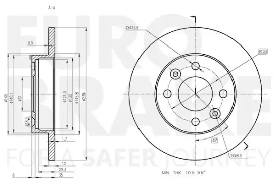 Bremsscheibe EUROBRAKE 5815203938 Bild Bremsscheibe EUROBRAKE 5815203938