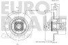 Bremsscheibe Hinterachse EUROBRAKE 5815203946 Bild Bremsscheibe Hinterachse EUROBRAKE 5815203946